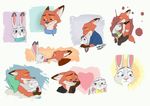  2016 canine comic digital_media_(artwork) disney female fox fur judy_hopps lagomorph male mammal nick_wilde rabbit walloruss zootopia 