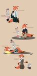  2016 canine clothed clothing comic digital_media_(artwork) disney female fox fur judy_hopps lagomorph male mammal nick_wilde rabbit walloruss zootopia 