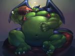  &lt;3 4_toes anthro barefoot belly biceps big_biceps bone bottomless claws clenched_teeth clothed clothing cursedmarked dragon dragon_ball eating eyes_closed front_view giran ham hand_on_stomach hi_res hungry male manly mature_male morbidly_obese nipples nude overweight overweight_male pecs pillow simple_background teeth toes topless wings 