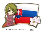  1girl dress flag flower murakami_senami slovakia 