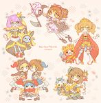  amano_yukiko_(youkai_watch) bangle blue_lips blush bracelet brown_hair card cat closed_eyes crown dress emi-chan facial_hair fuyunyan fuyunyan_ace ghost hat high_heels high_ponytail jester_cap jewelry jibanyan jibanyan_k kappaman kodama_fumika kodama_mariko koi_to_poem_to_coffee_to komajirou komajuurou komasan komasan_j lips long_hair long_sleeves mangaka_(youkai_watch) misora_inaho multiple_girls multiple_tails mustache open_mouth pigeon-toed playing_card scar scythe short_sleeves smile striped striped_legwear sword tail twintails two_tails usapyon usapyon_q vertical-striped_legwear vertical_stripes weapon whisbaba whisper_(youkai_watch) youkai youkai_watch youkai_watch_3 