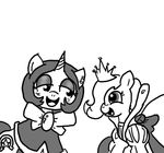  bow clothing crown cub cutie_mark dress ear_piercing earth_pony emerald_jewel(colt_quest) equine fan_character female ficficponyfic horn horse joyride(colt_quest) male mammal my_little_pony piercing pony unicorn young 