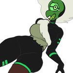  1_eye alien beak big_breasts breasts cartoon_network centipeetle gem_(species) hair humanoid monstrous_humanoid simple_background solo steven_universe tears unknown_artist white_background white_hair wide_hips 