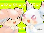  &lt;3 audino blush cute duo houkibosi mega_audino mega_evolution nintendo pok&eacute;mon pose squint video_games 