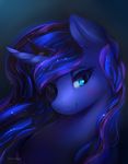  absurd_res blue_eyes blue_hair cool_colors equine eyelashes female feral friendship_is_magic hair hi_res horn looking_at_viewer mammal my_little_pony princess_luna_(mlp) smile solo unicorn viwrastupr 