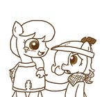  bandanna blush clothing cub duo earth_pony emerald_jewel(colt_quest) equine fan_character feathers female ficficponyfic hat hope_blossoms(colt_quest) horse male mammal my_little_pony pony tears young 