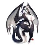  anthro avoid_posting big_breasts breasts claws conditional_dnp dragon eiris female hair horn looking_at_viewer nipples nude pussy scalie solo taihab thick_thighs voluptuous wings 