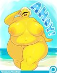  big_breasts breasts cyclops dialogue dieselbrain english_text female huge_breasts humanoid nipples nude overweight patreon pussy solo sucy text thick_thighs url wide_hips 