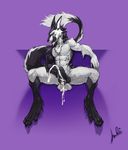  2016 abs animal_genitalia animal_penis anthro balls biceps big_balls big_penis black_fur black_penis black_skin canine_penis chest_tuft claws cum cum_drip cum_on_balls cum_on_hand cum_on_penis cumshot digital_media_(artwork) digitigrade dkl dripping erection fur hindpaw knot licking long_ears long_tail looking_at_viewer male mammal manly masturbation muscular muscular_male nude open_mouth orgasm paws pecs penis purple_background riku_tavash sergal signature silver_eyes simple_background sitting solo spread_legs spreading teeth tongue tongue_out tuft white_fur 