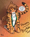  anthro beach bikini blush clothed clothing feline female flora_(twokinds) fur hair humanoid keidran long_hair looking_at_viewer mammal open_mouth sageofotherworlds sand seaside sling_bikini swimsuit tiger twokinds 