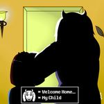  2016 door hallway head_rub light protagonist_(undertale) sprite text toriel undertale video_games 