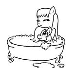  bathtub bubble cub earth_pony emerald_jewel(colt_quest) equine fan_character female ficficponyfic hope_blossoms(colt_quest) horse mammal my_little_pony pony young 