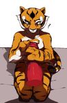  2016 amber_eyes anthro big_penis collaboration disembodied_penis feline female handjob kollerss-arts kung_fu_panda maiz-ken male mammal master_tigress nude penis stripes tiger 