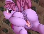  2016 anatomically_correct anatomically_correct_pussy animal_genitalia animal_pussy anus berry_punch_(mlp) blush butt clitoris cutie_mark dock earth_pony equine equine_pussy eyelashes female feral friendship_is_magic hair half-closed_eyes horse kit-bash mammal my_little_pony open_mouth pony purple_hair pussy pussy_juice raised_tail rear_view solo tongue tongue_out 