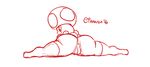  big_butt butt cinnaren female looking_back mario_bros nintendo pussy solo thick_thighs toad_(mario) toadette video_games 
