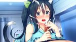  animal_ears aristear_rimain artist_request black_hair blush cat_ears cat_tail cum facial game_cg himeno_haruka penis tagme tail 