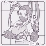  1girls female ibuki_(street_fighter) monochrome solo street_fighter tagme x-teal2 