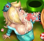  2016 aaaninja anthro balls big_breasts blonde_hair bowser breasts clothing cock_ring crown cum cum_in_mouth cum_inside cum_on_breasts cum_on_clothing cum_on_face cum_on_penis dress duo erection faceless_male fellatio female hair hair_ver_eye huge_breasts human human_on_anthro humanoid_penis interspecies kneeling koopa lipstick male male/female mammal mario_bros nintendo open_mouth oral penis rosalina_(mario) scalie sex solo_focus super_mario_galaxy vein video_games 