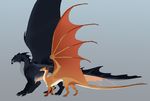  ambiguous_gender dragon duo feral hitmore simple_background standing teeth wings 