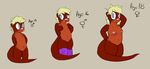  aetherouranos anthro breasts female invalid_tag juniper looking_at_viewer male male_to_female mammal mustelid nude otter simple_background solo transition 
