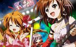  asahina_mikuru earrings guitar highres ikeda_shouko instrument jewelry megami microphone microphone_stand multiple_girls nagato_yuki suzumiya_haruhi suzumiya_haruhi_no_yuuutsu wallpaper 