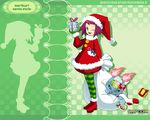  christmas green_eyes hibiki_misora redhead ryuusei_no_rockman santa_costume santa_hat short_hair 