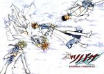  clamp fay_d_flourite kurogane mokona sakura snow syaoran tsubasa_reservoir_chronicle white 