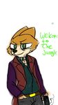  canine disney fox green_eyes gun mammal masiewtf nick_wilde ranged_weapon shock_collar simple_background smile smirk smoking_gun smug suit_jacket t.a.m.e_collar three_tone_jacket two-tone_fox urban_terror weapon zoodystopia zootopia 