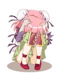  1girl chinese_clothes cowering ibaraki_kasen pink_hair short_hair touhou 