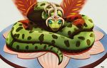  coiling disney eunectes eyeshadow fan_character fanfic_art female headdress looking_at_viewer makeup mistermead reptile scalie snake solo story story_in_description zootopia 