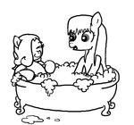  bathtub bubble earth_pony emerald_jewel(colt_quest) equine eyes_closed fan_character female ficficponyfic hope_blossoms(colt_quest) horse male mammal my_little_pony pony wet wet_mane 