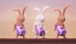  animated anthro brown_fur butt clothing cute dancing dress edit fur lagomorph mammal rabbit screencap sing_(movie) twerking white_fur 
