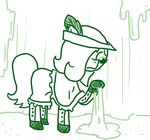  clothing earth_pony emerald_jewel(colt_quest) equine fan_character feathers feral ficficponyfic hat horse male mammal my_little_pony pony simple_background slime solo 