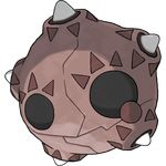  alpha_channel ambiguous_gender empty_eyes markings meteor minior nintendo official_art pok&eacute;mon rock simple_background solo spikes transparent_background unknown_artist video_games 