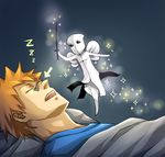  2boys aizen_sousuke bleach fairy_wings kurosaki_ichigo male_focus multiple_boys parody sleeping solo wings 