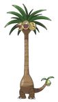  alternate_form exeggutor exeggutor_(alola_form) full_body no_humans official_art pokemon pokemon_sm simple_background solo tagme 