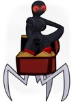  alpha_channel anthro black_areola black_nipples black_skin breasts female jack-drawer kingdom_hearts nipples nude pussy red_eyes simple_background solo spider_chest square_enix unversed video_games white_background 
