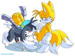  anal anal_penetration anthro balls bdsm blush bondage bound canine chest_tuft clothing coolblue cum cum_in_ass cum_in_mouth cum_inside cum_while_penetrated cumshot dripping duo erection eyes_closed forced forced_oral fox fur gloves hair half-closed_eyes klonoa klonoa_(series) lagomorph legwear lifted male male/male mammal miles_prower mostly_nude oral oral_penetration orgasm penetration penis rabbit sex smile socks sonic_(series) standing sweat tentacles tuft 