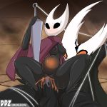  2019 abdominal_bulge arthropod balls black_skin blush bound breasts cape clothing colored_cum cum cum_in_pussy cum_inflation cum_inside cumshot dankodeadzone domination duo ejaculation female female_domination hi_res hollow_knight hollow_knight_(character) hornet hornet_(hollow_knight) hymenopteran inflation insect larger_male male male/female melee_weapon nipples non-mammal_breasts on_top orgasm penetration penis pussy pussy_juice reverse_cowgirl_position sex size_difference spread_legs spreading sword unusual_cum vaginal vaginal_penetration video_games wasp weapon 