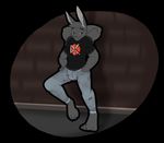  anthro bulge clothing invalid_tag jeans lagomorph male mammal multi_arm multi_limb pants rabbit shirt t-shirt takisifyouplis 