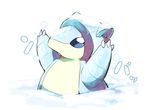  alolan_sandshrew arms_up blue_eyes claws no_humans pokemon pokemon_(creature) sandshrew snow solo takatsuki_nato 