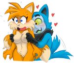  &lt;3 2016 anthro areola big_breasts breasts canine crossgender duo erect_nipples extraspecialzone fan_character female fox grope male mammal miles_prower nipples nude pussy sonic_(series) 