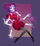  extra_arms extra_eyes fangs female high_heel_boots insect_girl monster_girl muffet solo spider_girl tea teapot thigh_boots twintails undertale 