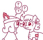  ? clothing cub ear_piercing earth_pony emerald_jewel(colt_quest) equine fan_character feathers female ficficponyfic hat horse male mammal my_little_pony piercing pony ruby_rouge(colt_quest) young 