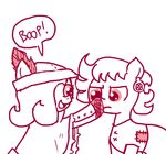  ! boop clothing cub ear_piercing earth_pony emerald_jewel(colt_quest) equine fan_character feathers female ficficponyfic hat horse male mammal my_little_pony piercing pony ruby_rouge(colt_quest) text young 