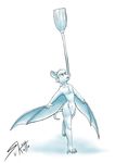  2016 anthro balancing bat bat_wings broom claws fur male mammal membranous_wings navel nude solo suk0tto wings 