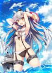  :o adapted_costume amatsukaze_(kantai_collection) armlet armpits arms_behind_head arms_up ass_visible_through_thighs bad_id bad_pixiv_id ball bangs beachball bikini blue_sky breasts choker cloud collarbone condensation_trail cowboy_shot day eyebrows eyebrows_visible_through_hair eyelashes fang garter_straps hair_between_eyes headgear highres holding kantai_collection legs_apart lifebuoy long_hair navel neckerchief ocean outdoors raiou rensouhou-kun sailor_collar scrunchie see-through silver_hair skindentation sky small_breasts standing stomach summer suspenders swimsuit two_side_up very_long_hair wading water wind windsock wrist_scrunchie yellow_eyes 