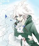  alolan_form alolan_ninetales alolan_vulpix alternate_form bad_id bad_twitter_id blue_eyes crossover danganronpa fox komaeda_nagito ninetales open_mouth pokemon pokemon_(creature) pokemon_(game) pokemon_sm smile super_danganronpa_2 sweat syotaloid vulpix white_hair 