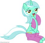  2014 absurd_res alpha_channel amber_eyes clothing cutie_mark equine female feral friendship_is_magic fur green_fur hair hi_res horn infinitoa legwear looking_at_viewer lyra_heartstrings_(mlp) mammal multicolored_hair my_little_pony simple_background smile socks solo tongue tongue_out transparent_background two_tone_hair unicorn 