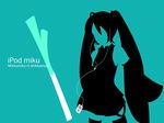  hatsune_miku ipod leek parody polychromatic silhouette vocaloid 